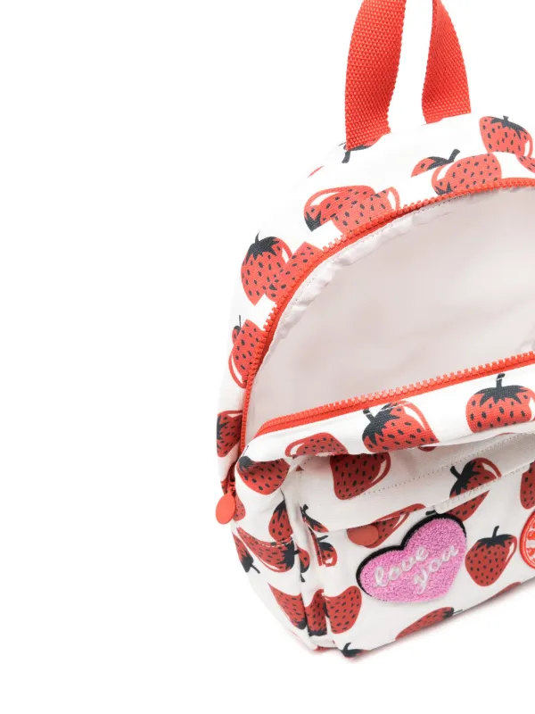 Stella McCartney Kids strawberry-print Backpack White FARFETCH TR