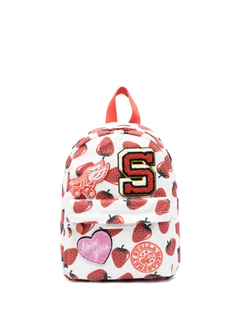 Stella McCartney Kids strawberry-print backpack