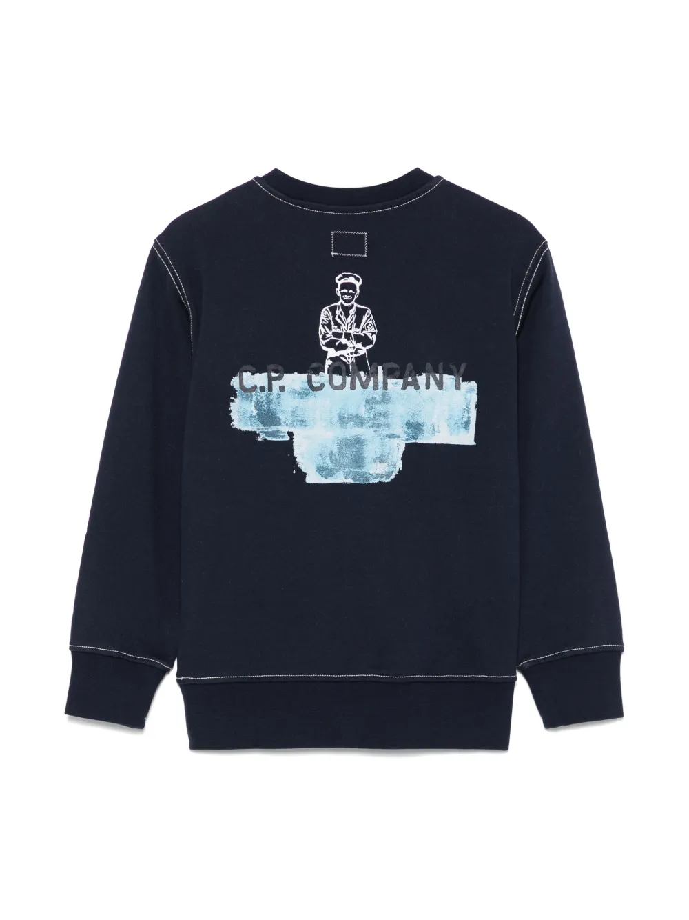 C.P. Company Kids Sweater met logoprint - Blauw