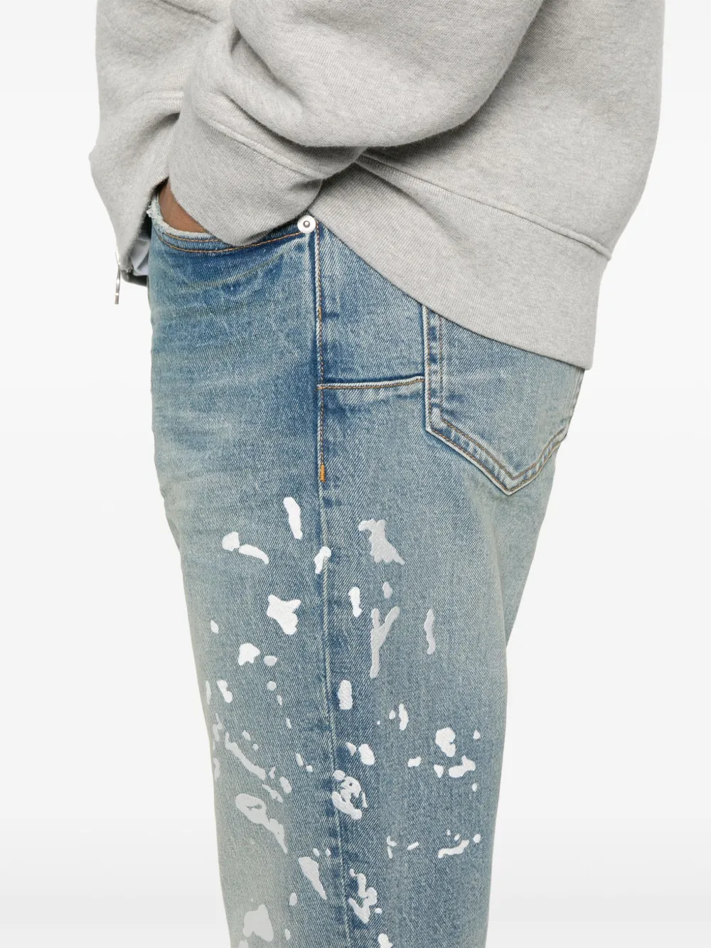 Purple Brand Jeans met geborduurd detail Blauw