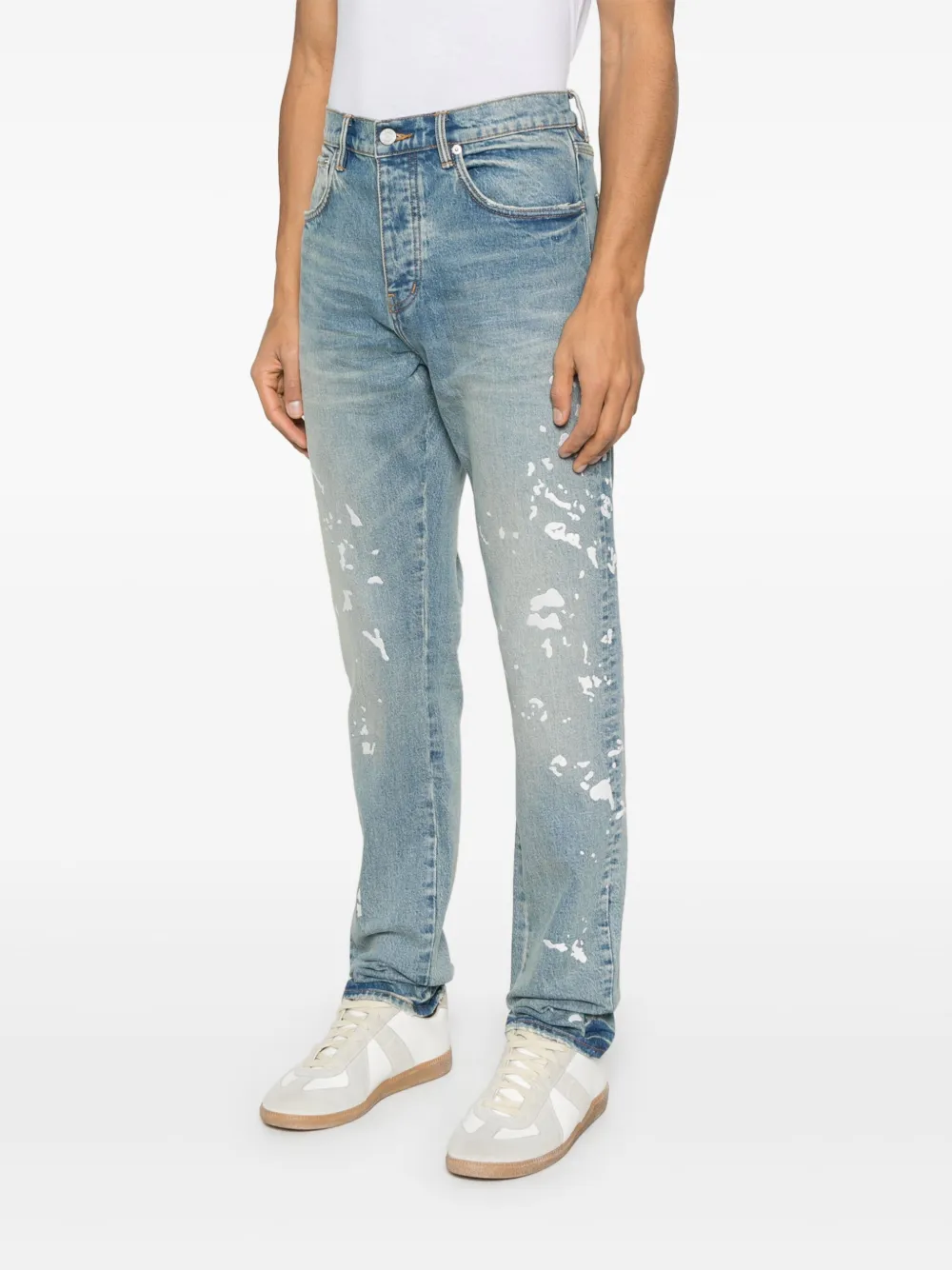 Purple Brand Jeans met geborduurd detail Blauw