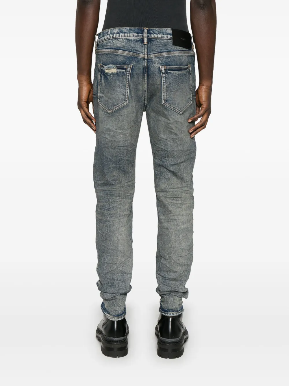 Purple Brand Gerafelde jeans Blauw