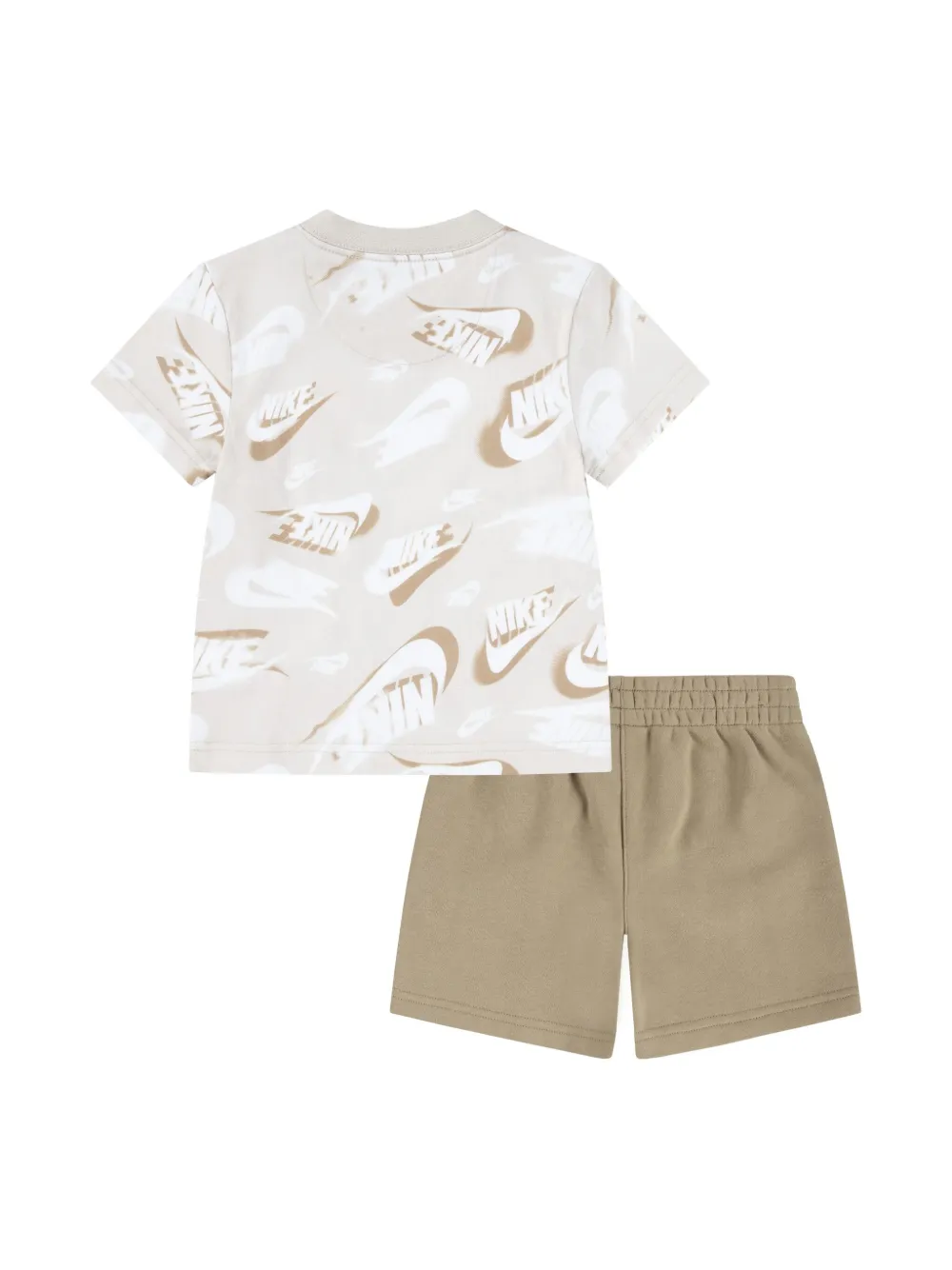 Nike Kids logo-print shorts set - Beige