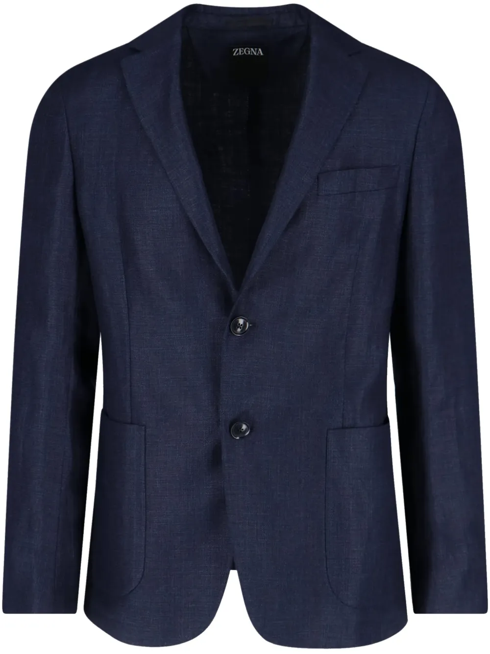 Zegna Blazer met enkele rij knopen Blauw