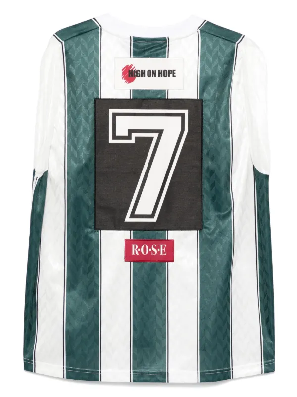 Martine Rose Football twist-sleeve Top | Green | FARFETCH