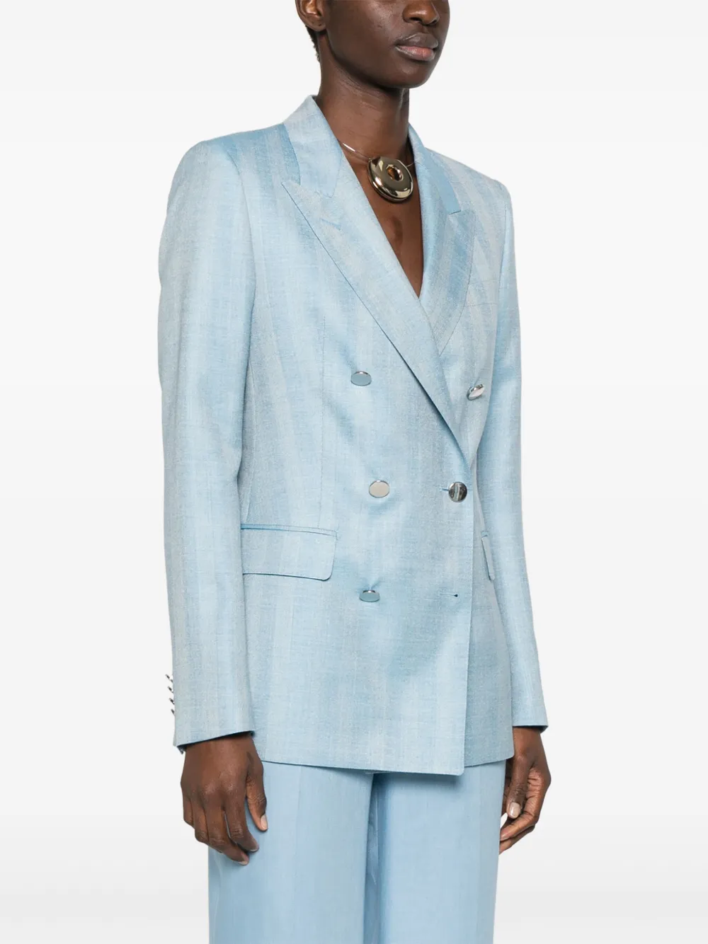 Tagliatore Blazer met visgraatpatroonn Blauw