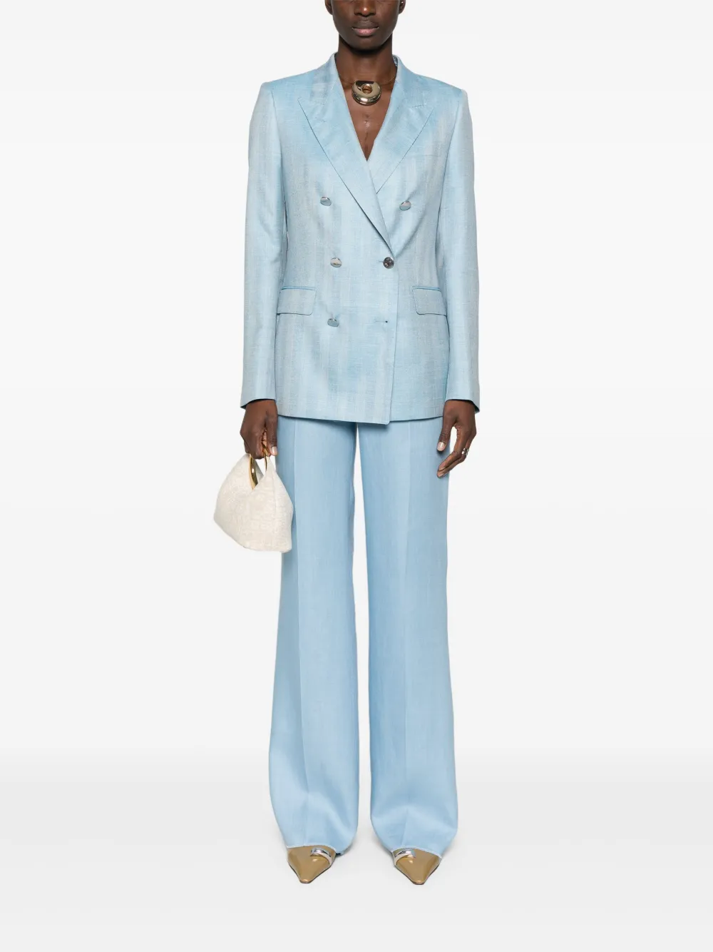 Tagliatore Blazer met visgraatpatroonn Blauw
