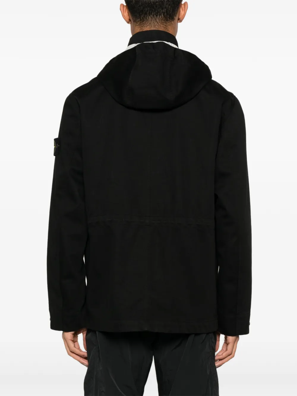Stone Island Jack met Compass-logopatch Zwart