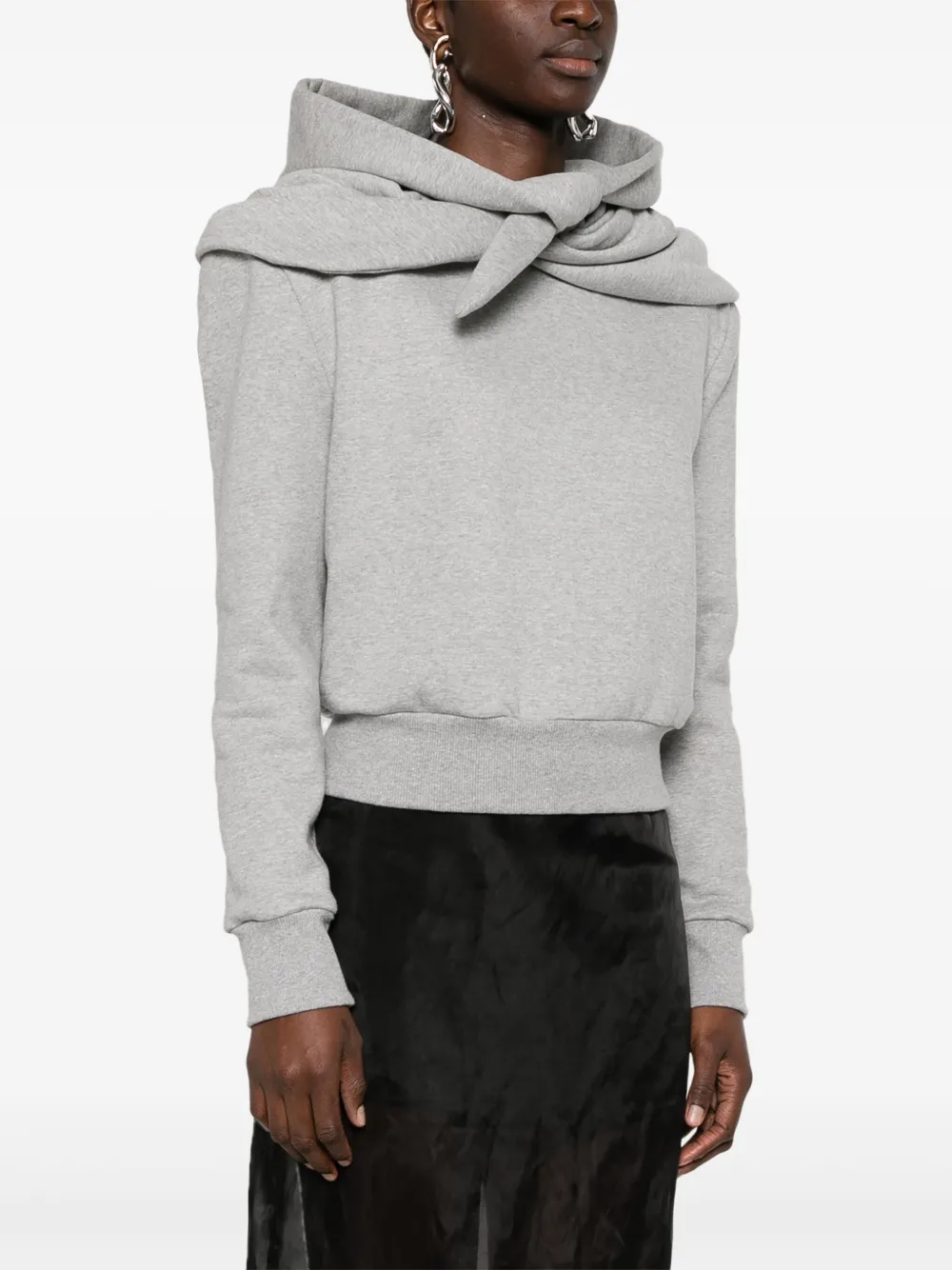 Magda Butrym Hoodie met geknoopt detail Grijs