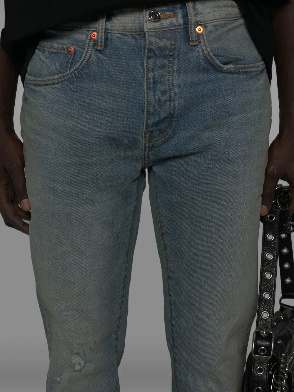 Purple Brand Gerafelde jeans Blauw