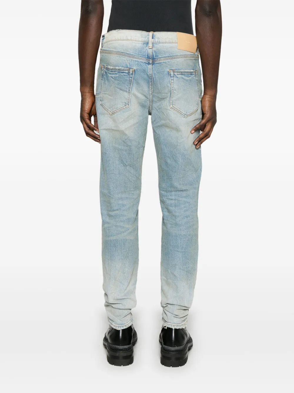 Purple Brand Gerafelde jeans Blauw