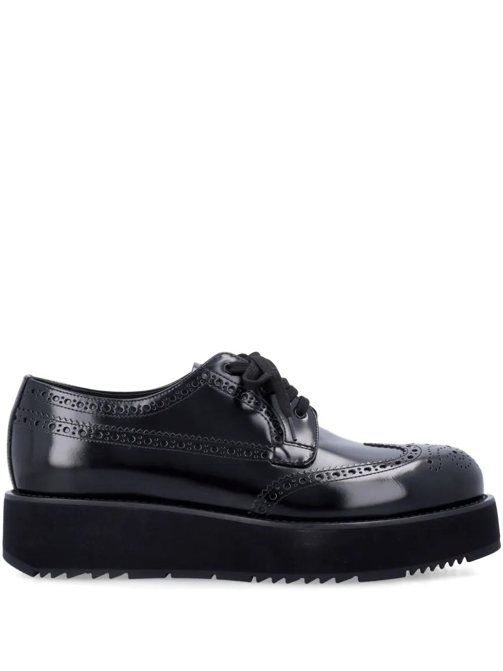 Prada leather shoes Zwart