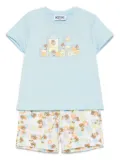 Moschino Kids Teddy Bear short set - Blue
