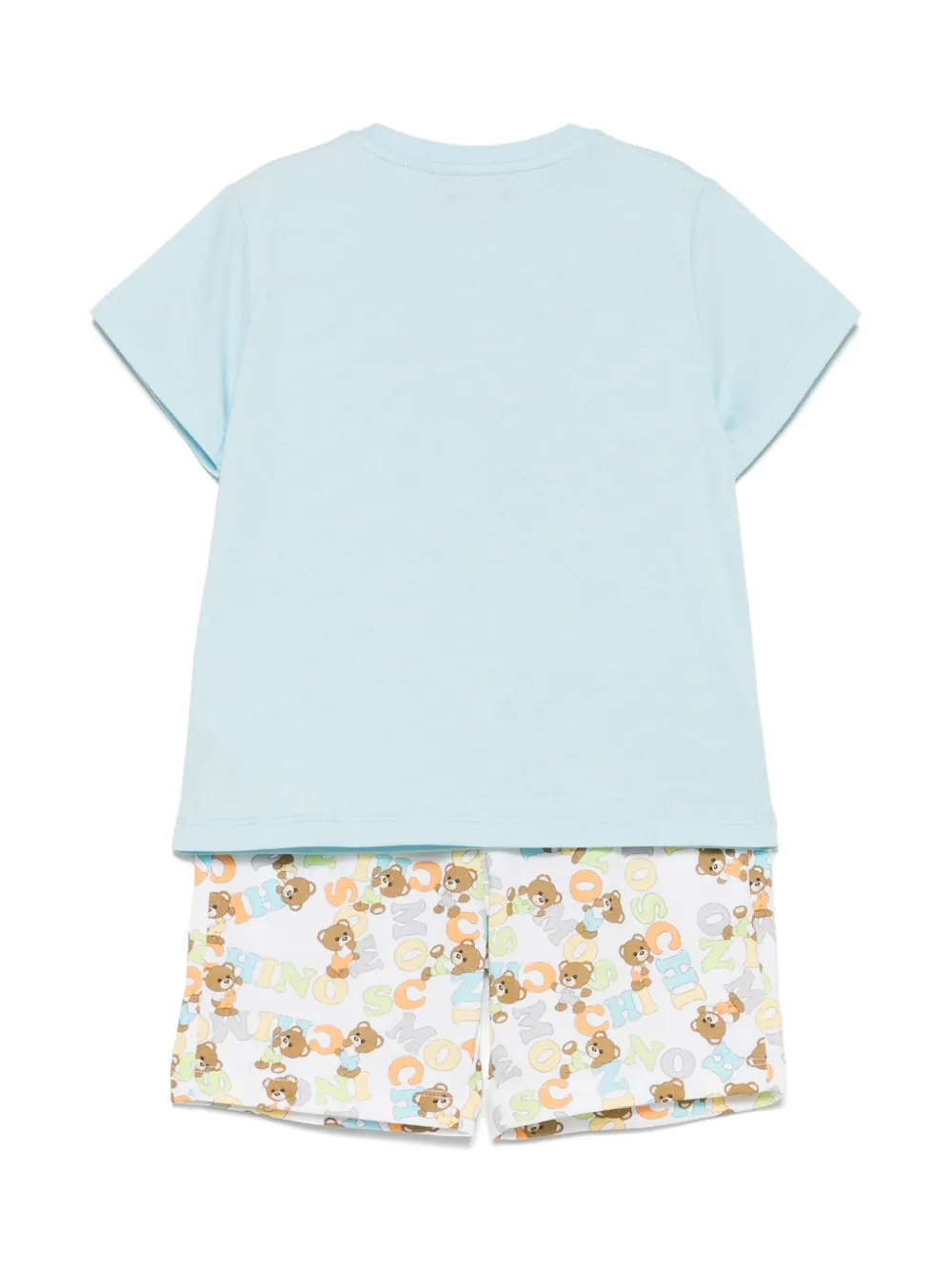 Moschino Kids Shorts met teddybeerprint Blauw