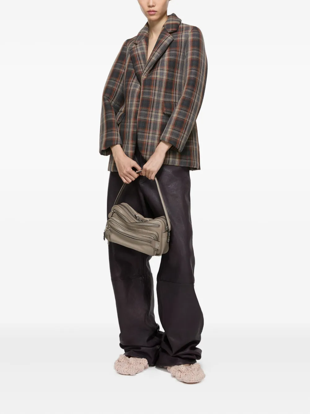 Acne Studios Geruite blazer - Bruin