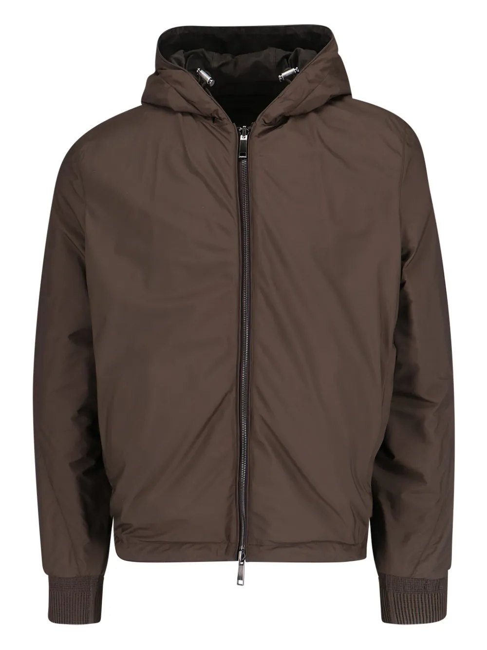 Zegna レザー ボンバージャケット | ブラウン | FARFETCH JP