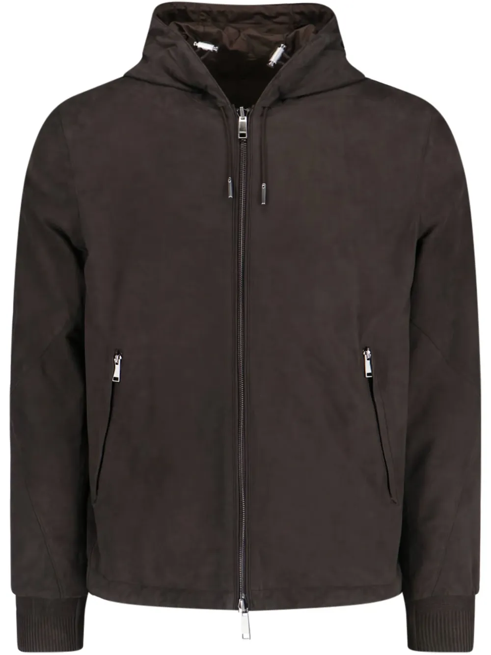 Zegna Leren bomberjack Bruin