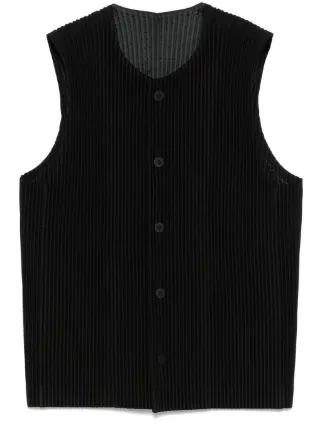 Homme Plissé Issey Miyake Tailored Pleats 1 ベスト | ブラック Homme Plissé Issey Miyake Tailored Pleats 1 ベスト | ブラック