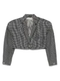 Versace Pre-Owned 1980's checked cropped jacket - Black