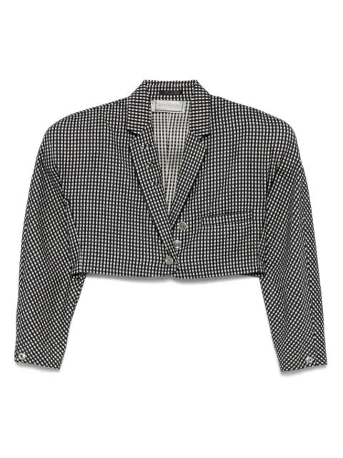 Versace Pre-Owned 1980's checked cropped jacket