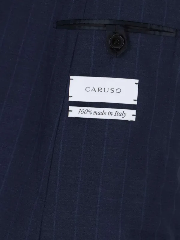 CARUSO ストライプスーツ ネイビー Caruso ストライプ スーツ | ブルー | FARFETCH JP