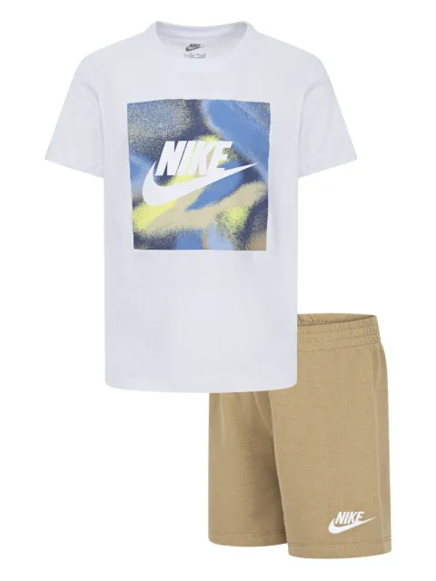 Nike Kids logo-embroidered shorts set