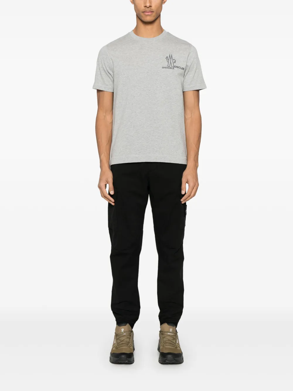 Moncler Grenoble T-shirt met korte mouwen - Grijs