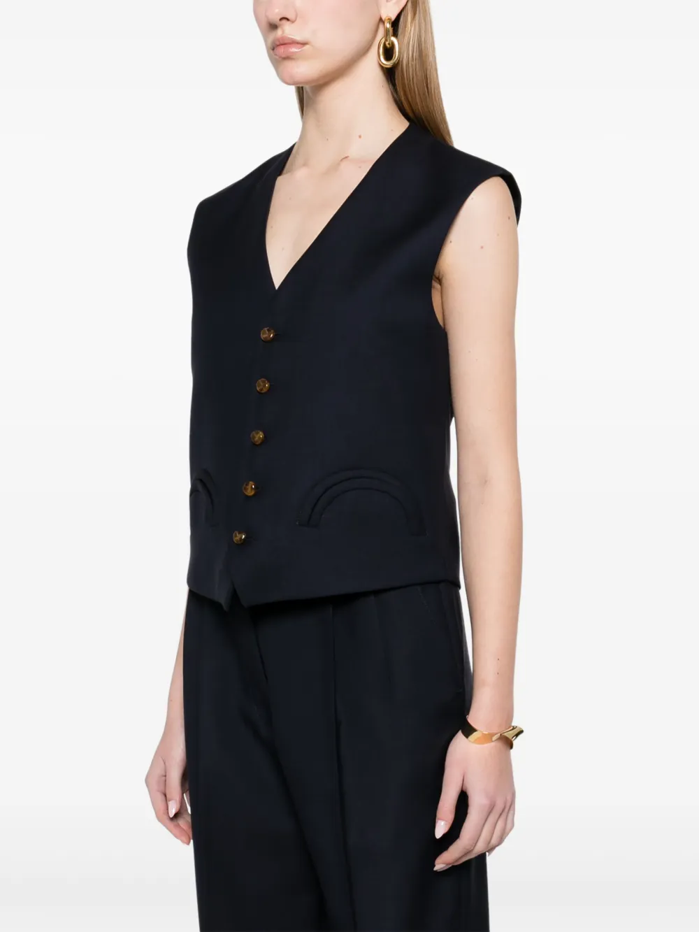 Shop Blazé Milano Feral Waistcoat In Blau