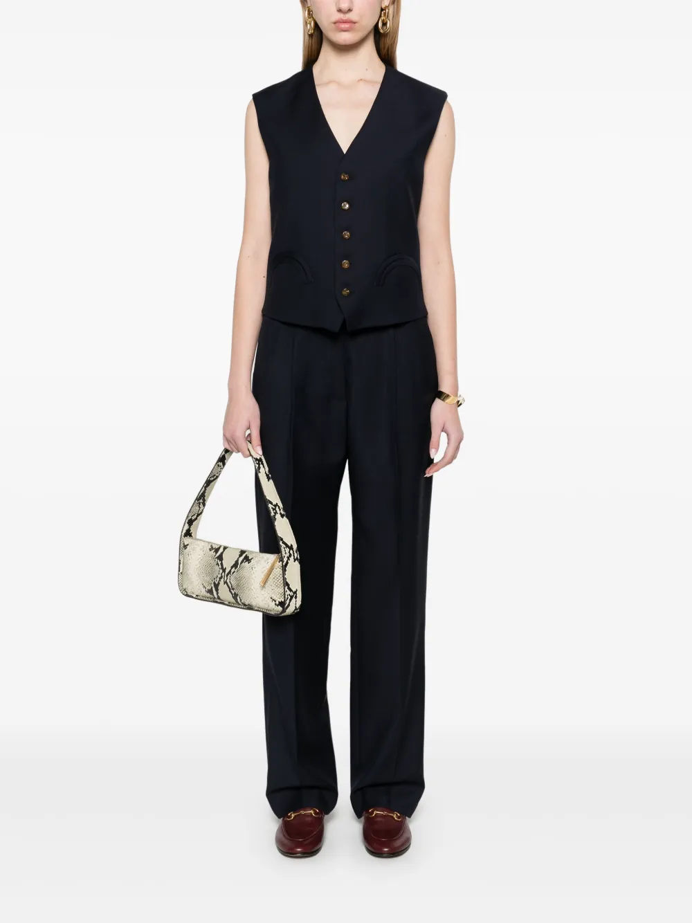 Shop Blazé Milano Feral Waistcoat In Blau