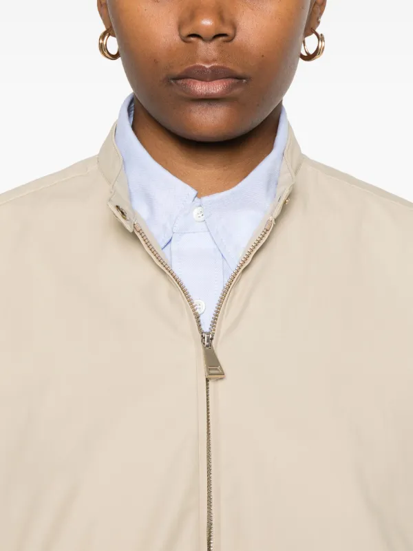 関税込 Moncler Gruissan コットンブレンドジャケット Moncler Gruissan ジャケット | ニュートラル | FARFETCH JP