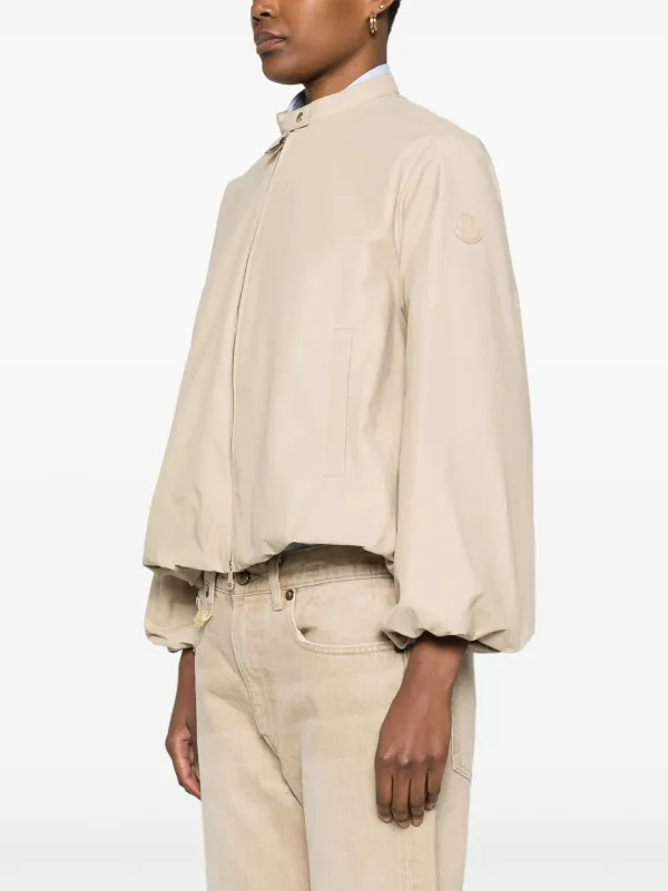 関税込 Moncler Gruissan コットンブレンドジャケット Moncler Gruissan ジャケット | ニュートラル | FARFETCH JP