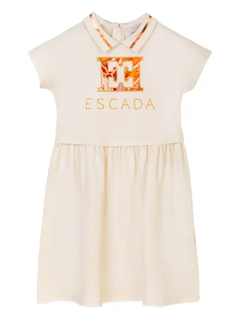 Escada Kids embroidered-logo dress