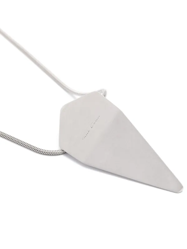 【送料&関税込】Rick Owens llic Necklace With Pyramid Sh Rick Owens pyramid-charm Necklace | Silver | FARFETCH