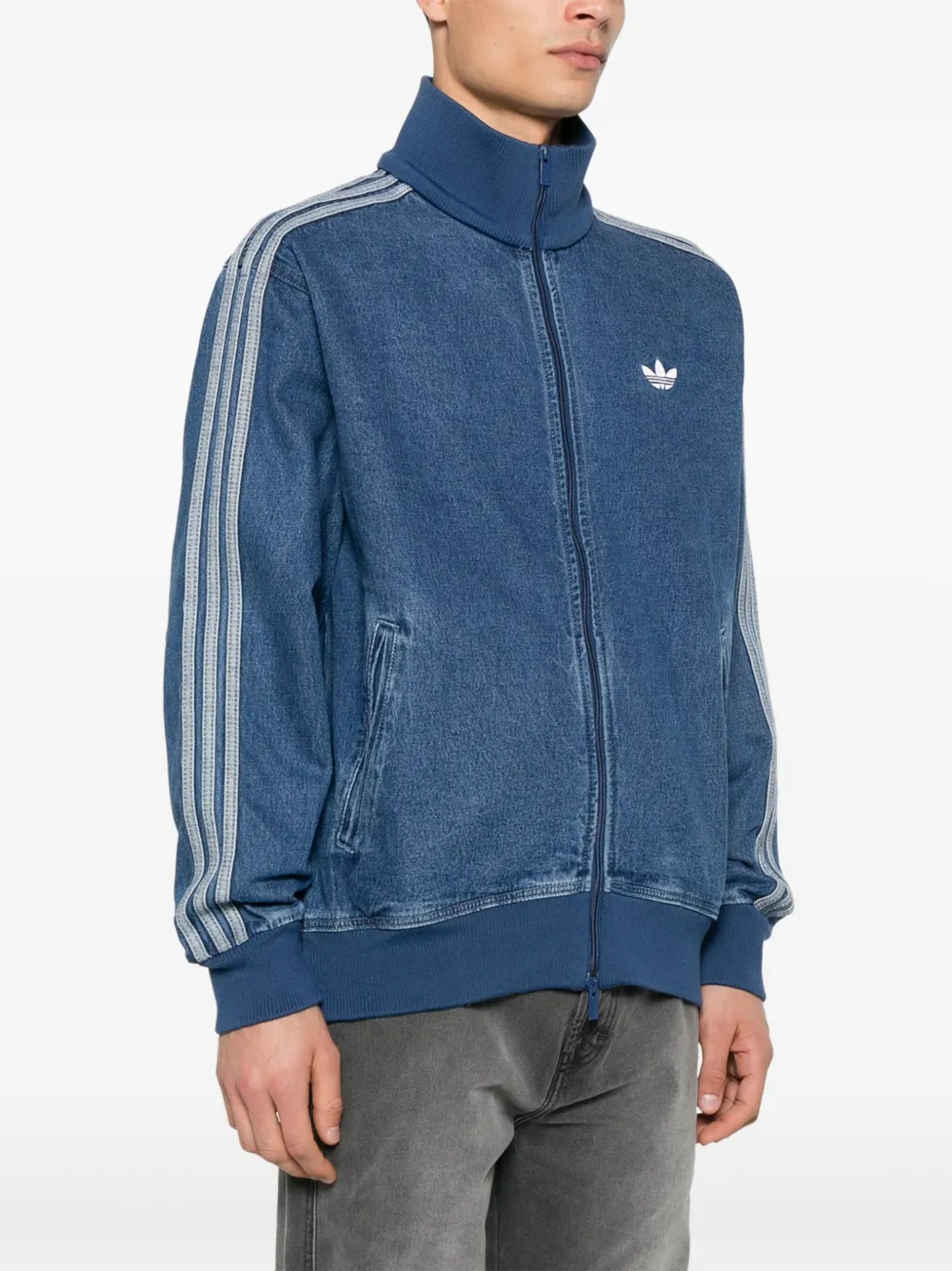 ジャケット・アウター adidas originals denim firebird Adidas Firebird Adicolor Denim Jacket | Blue | FARFETCH CA