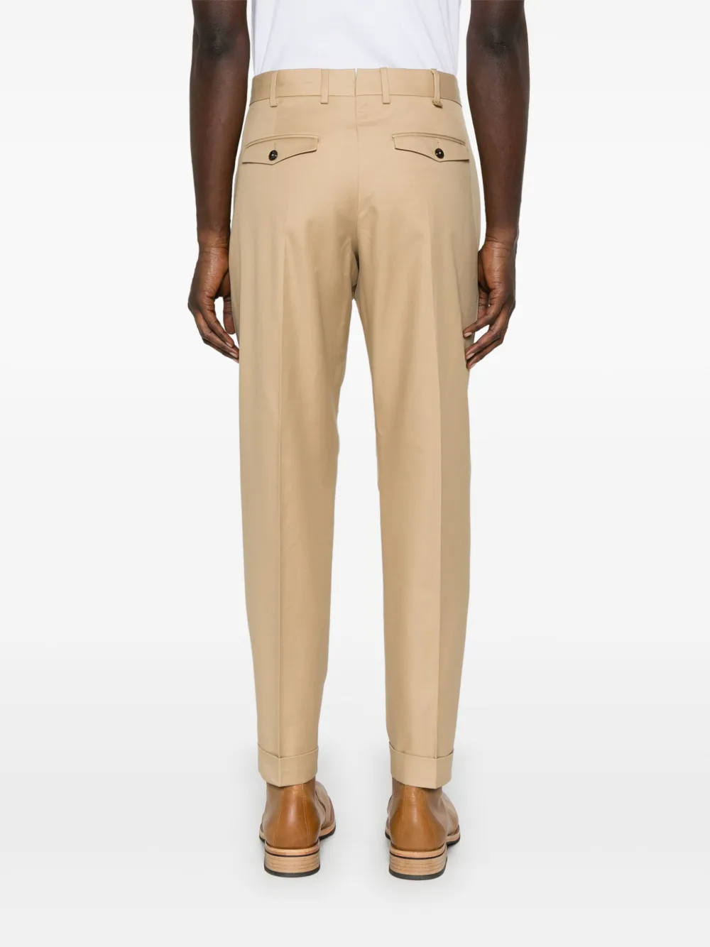 PT Torino Broek met geplooid detail Beige