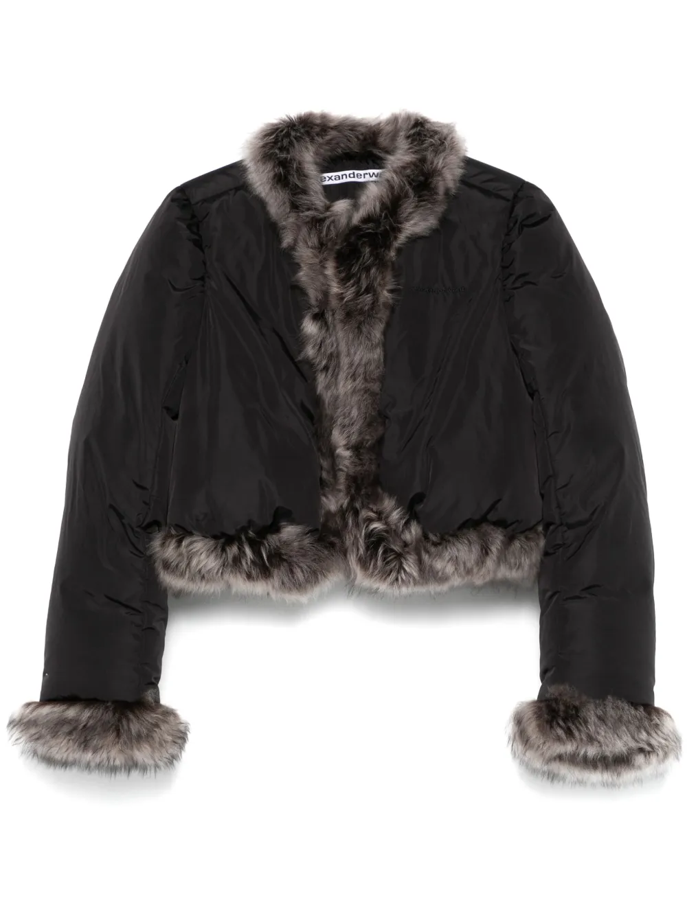 faux fur-trim puffer jacket