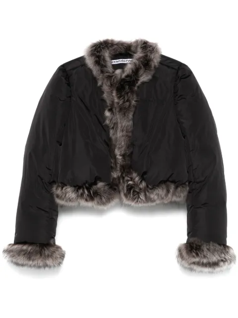 Alexander Wang chamarra capitonada con ribete texturizado