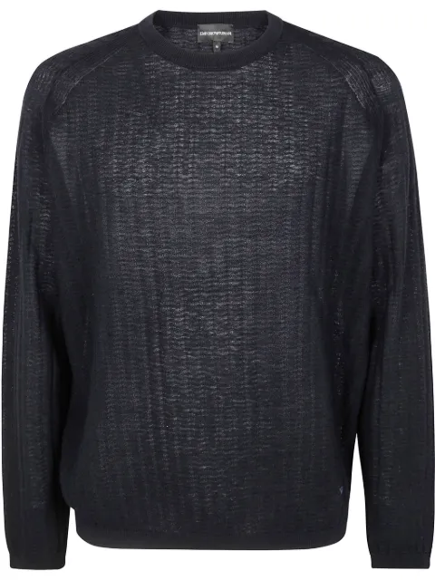 Emporio Armani suéter con cuello redondo
