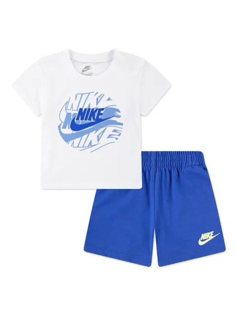 Nike Kids logo-print shorts set