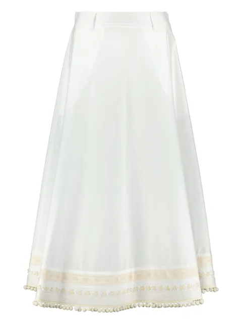 Moschino embroidered a-line skirt