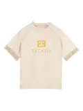 Escada Kids logo-embroidered T-shirt - Neutrals