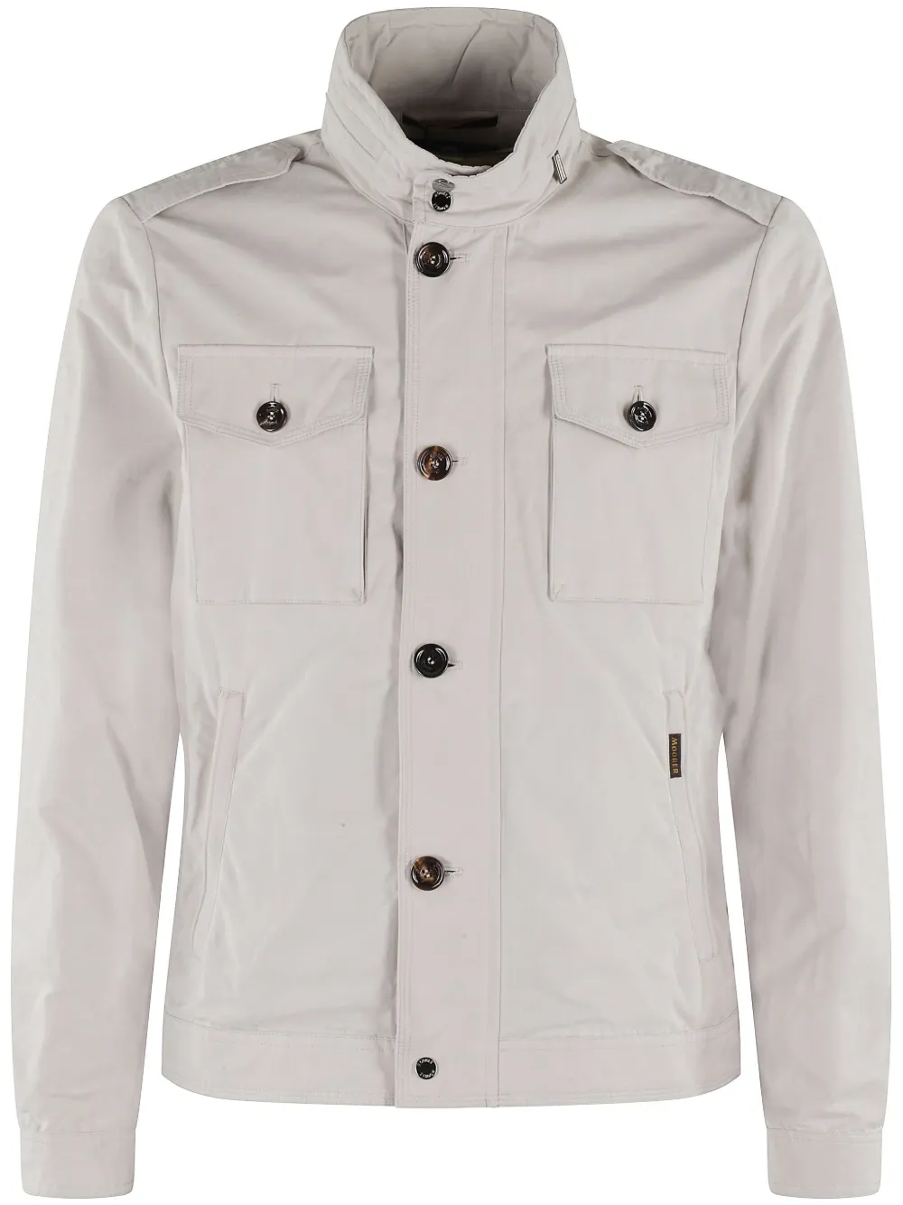 Moorer logo-tag jacket | Neutrals | Image 1