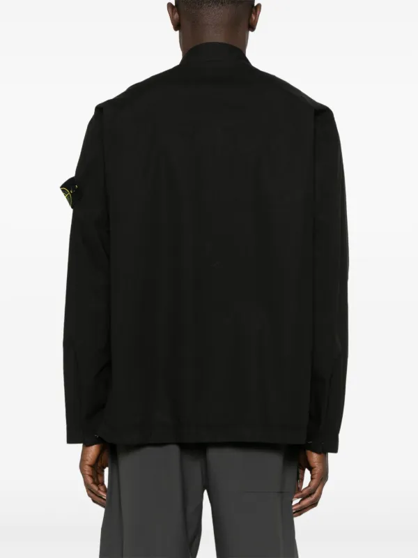 Stone Island Compass-badge Shirt Jacket | Black | FARFETCH