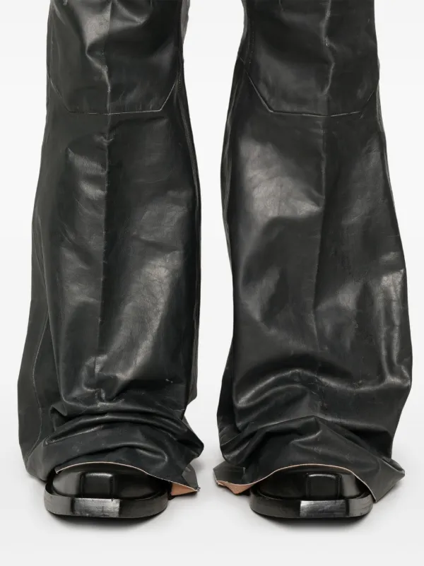 RickOwensボランブーツカット黒 RICK OWENS ブラック ボラン ブーツカット ジーンズ - SHENGLI