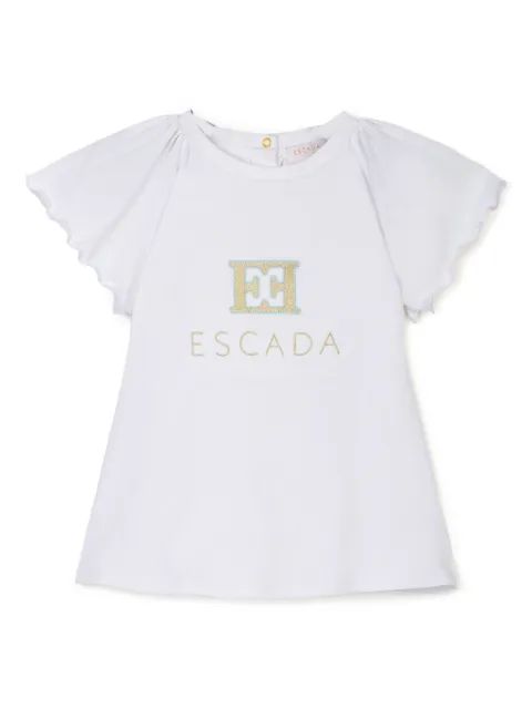 Escada Kids logo-embroidered dress