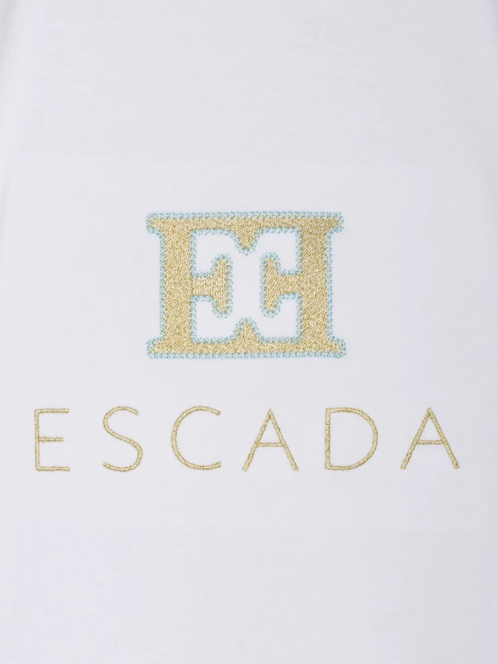 Escada Kids logo-embroidered dress - Wit