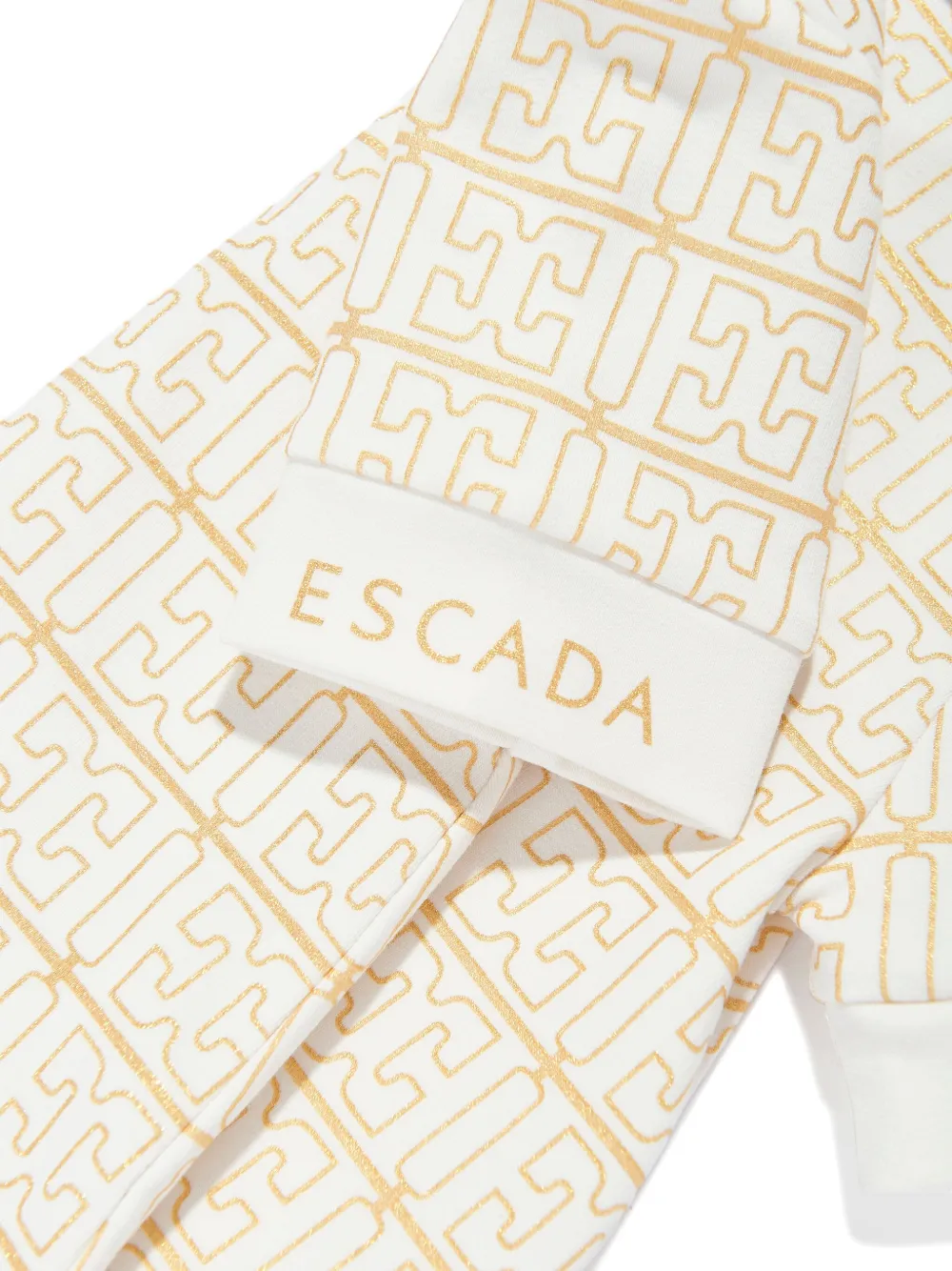 Escada Kids Jurk verfraaid met logo Beige