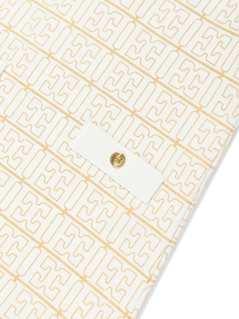 Escada Kids Jurk verfraaid met logo Beige