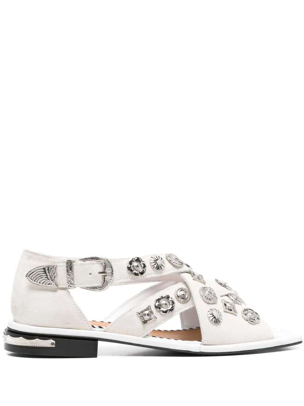 Toga Pulla cross-strap sandals Wit