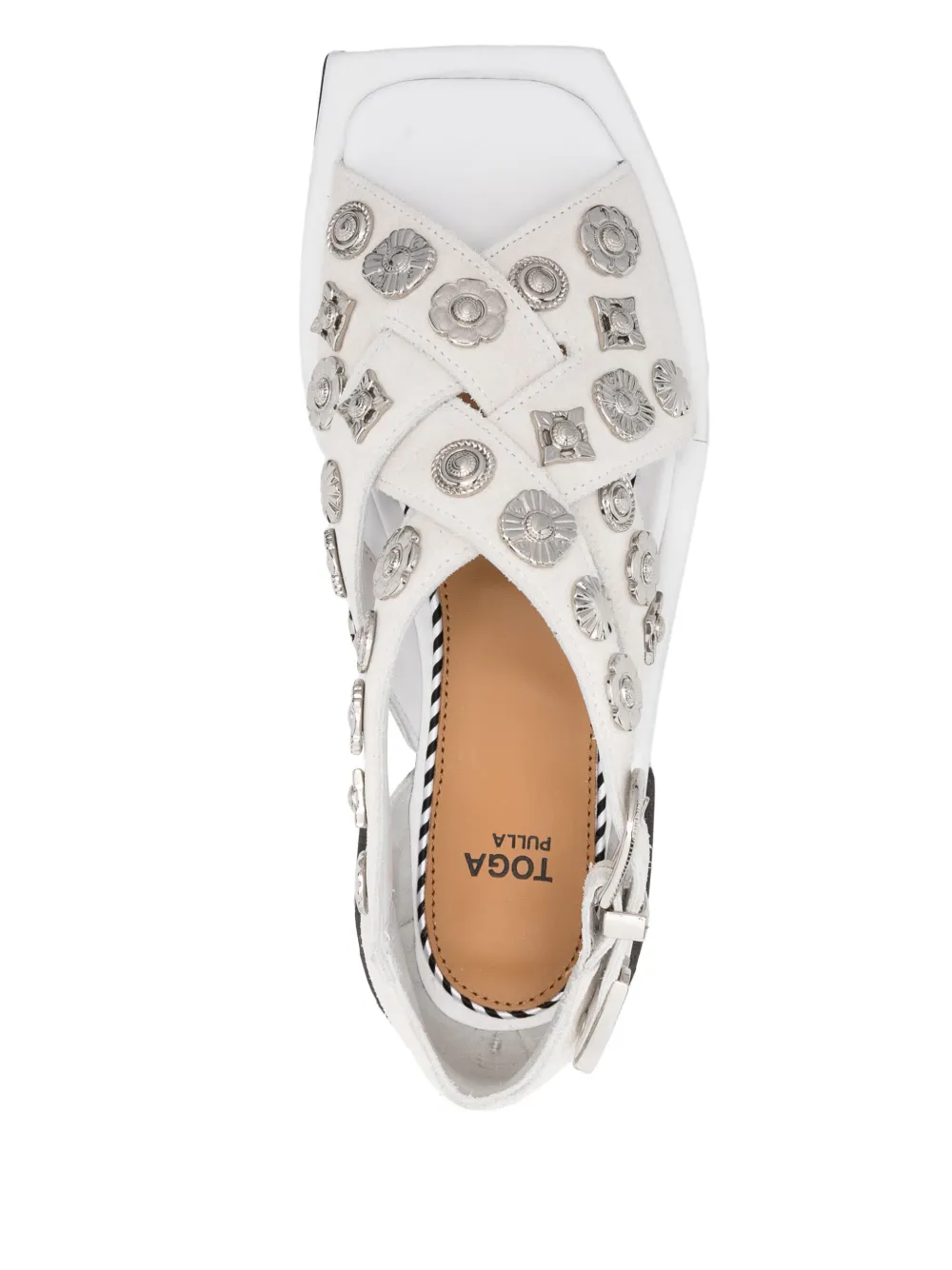 Toga Pulla cross-strap sandals White